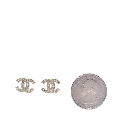 Chanel Crystal CC Earrings Gold 2 of 5