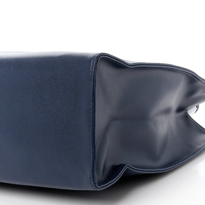 Telfar Vegan Leather Medium Shopping Bag Navy 10 of 10