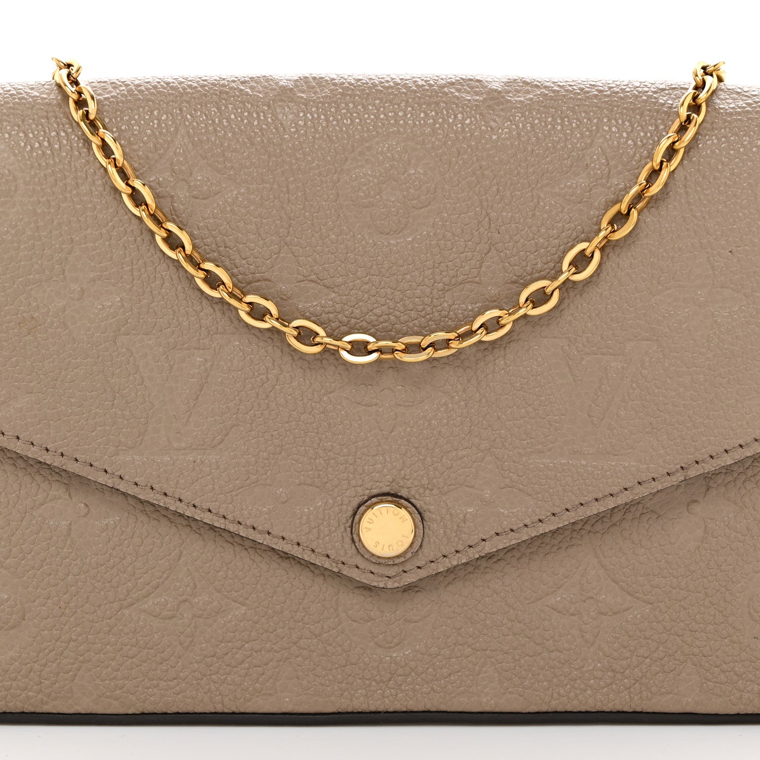 Louis Vuitton Empreinte Pochette Felicie Chain Wallet Tourterelle 8 of 11