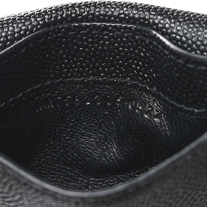 Saint Laurent Grain De Poudre Uptown Monogram Card Case Black 8 of 10