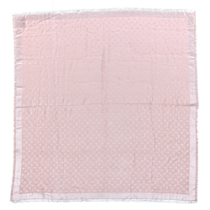 Louis Vuitton Silk Wool Monogram Denim Shawl Pink 1 of 4
