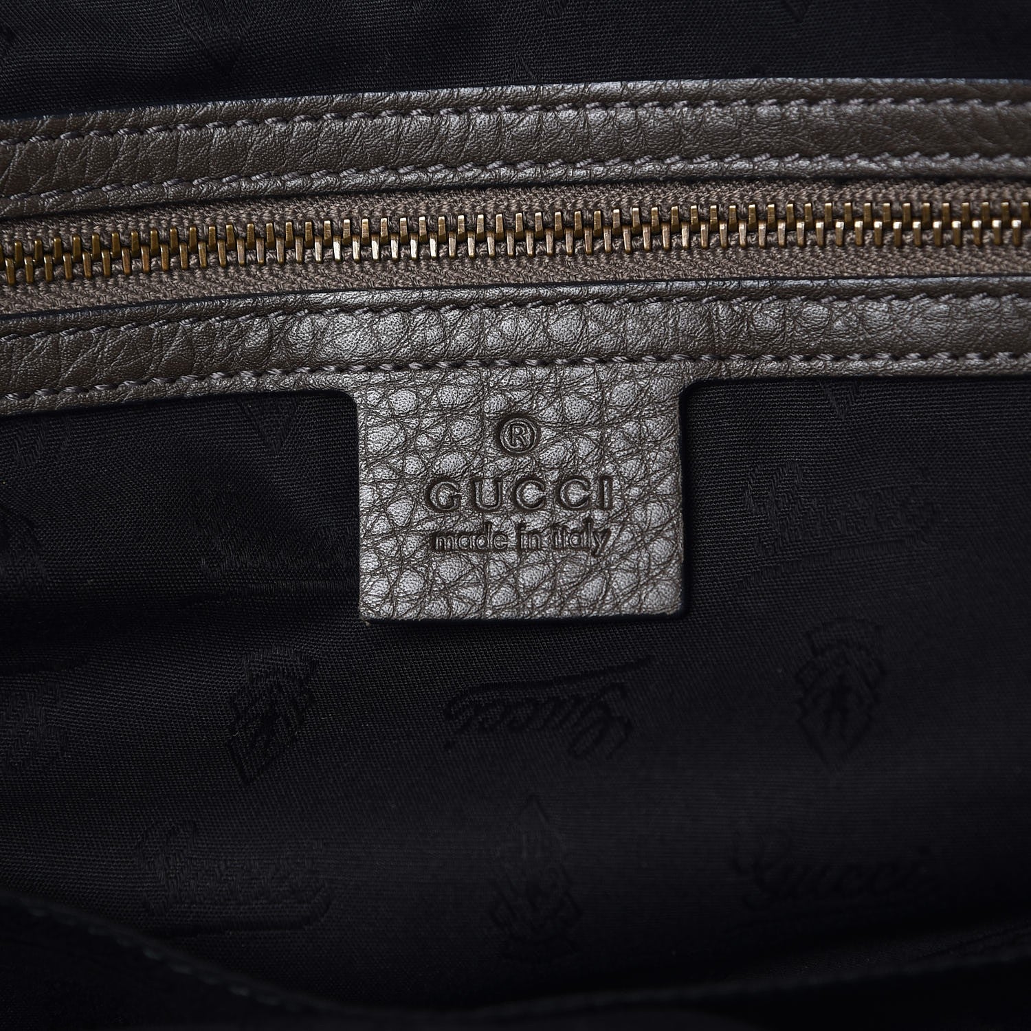 Gucci Suede Medium 1973 Top Handle Satchel Olive 6 of 16