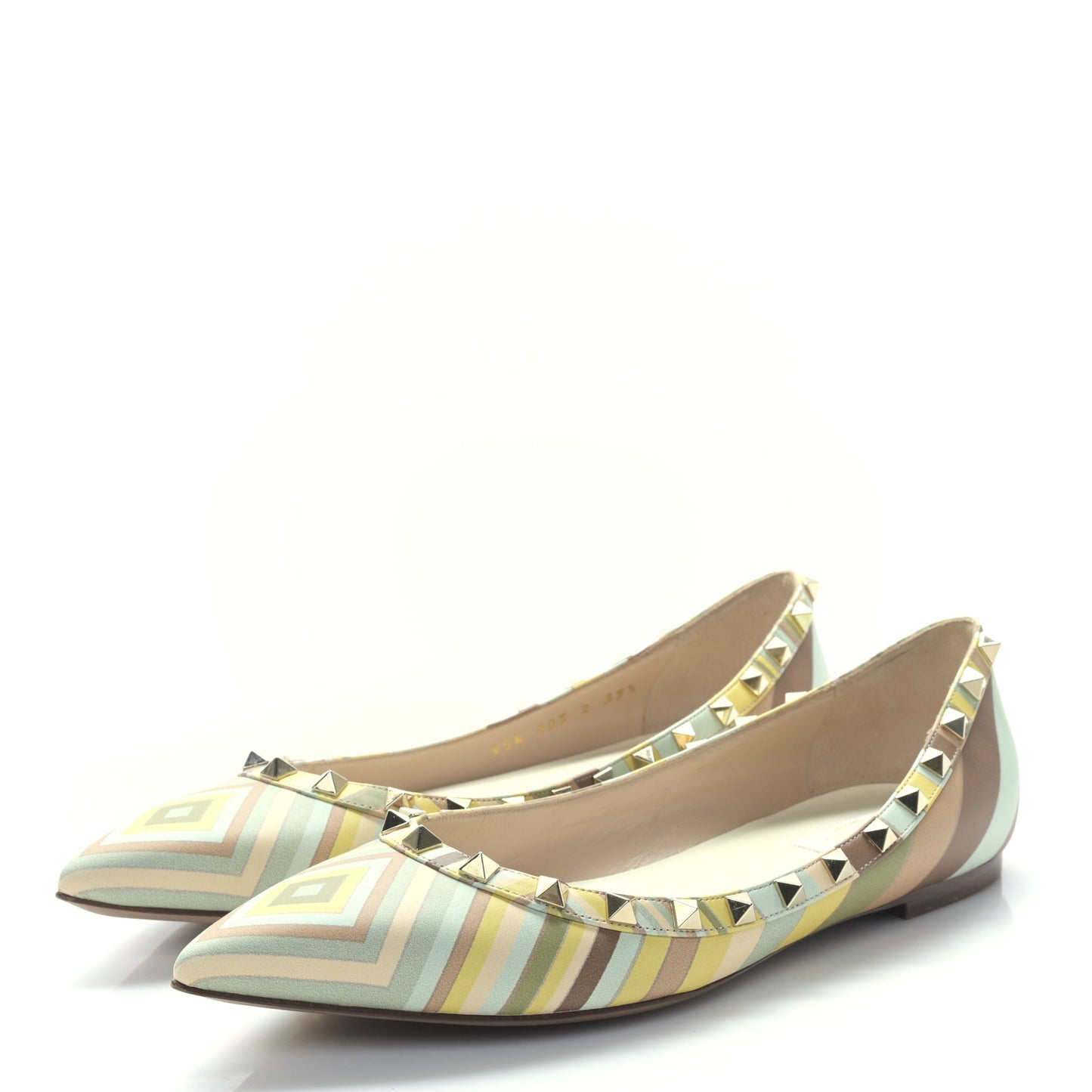 Nappa Native Couture 1975 Rockstud Ballerina Flats 39.5 Multicolor