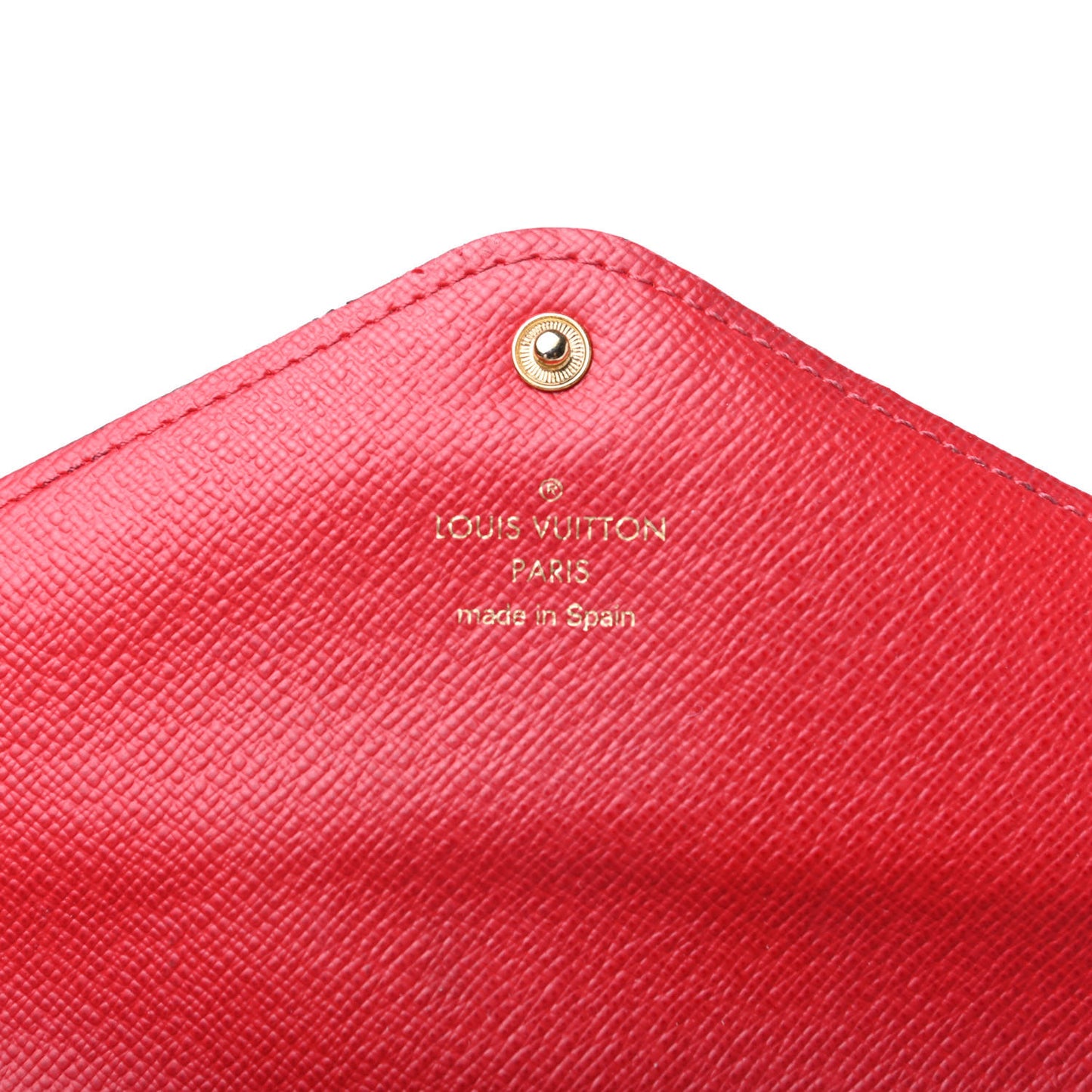 Damier Ebene Josephine Wallet Red