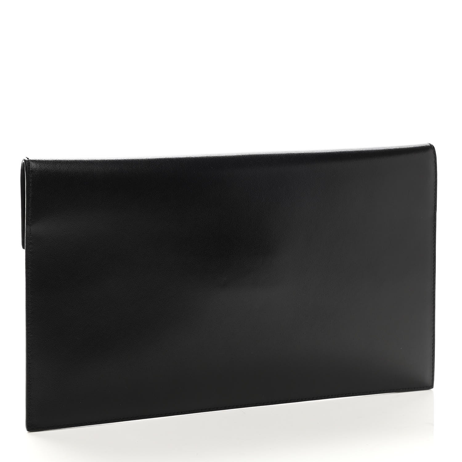 Saint Laurent Smooth Shiny Calfskin Monogram Uptown Pouch Black 3 of 8