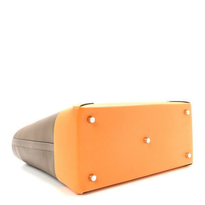 Hermes Evercolor Epsom Maxibox Cabas 30 Etoupe Jaune Ambre 4 of 8