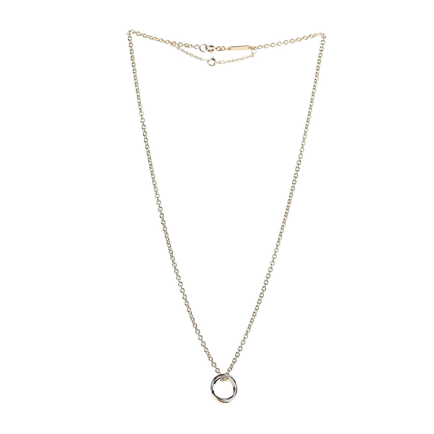 18K Pink Yellow White Gold Trinity Pendant Necklace