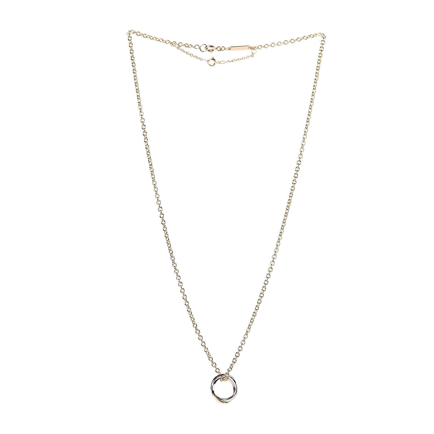 Cartier 18K Pink Yellow White Gold Trinity Pendant Necklace 3 of 6