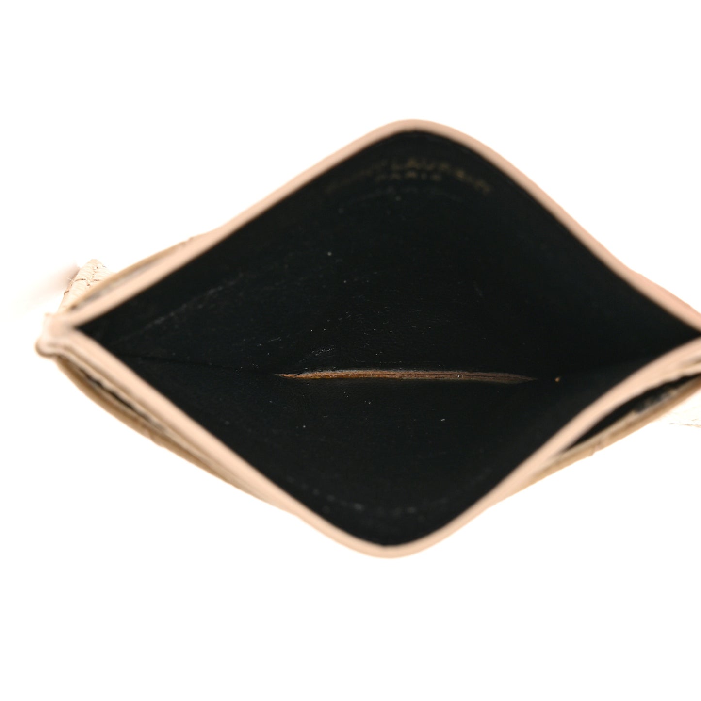 Grain De Poudre Matelasse Chevron Monogram Credit Card Case Nude Powder