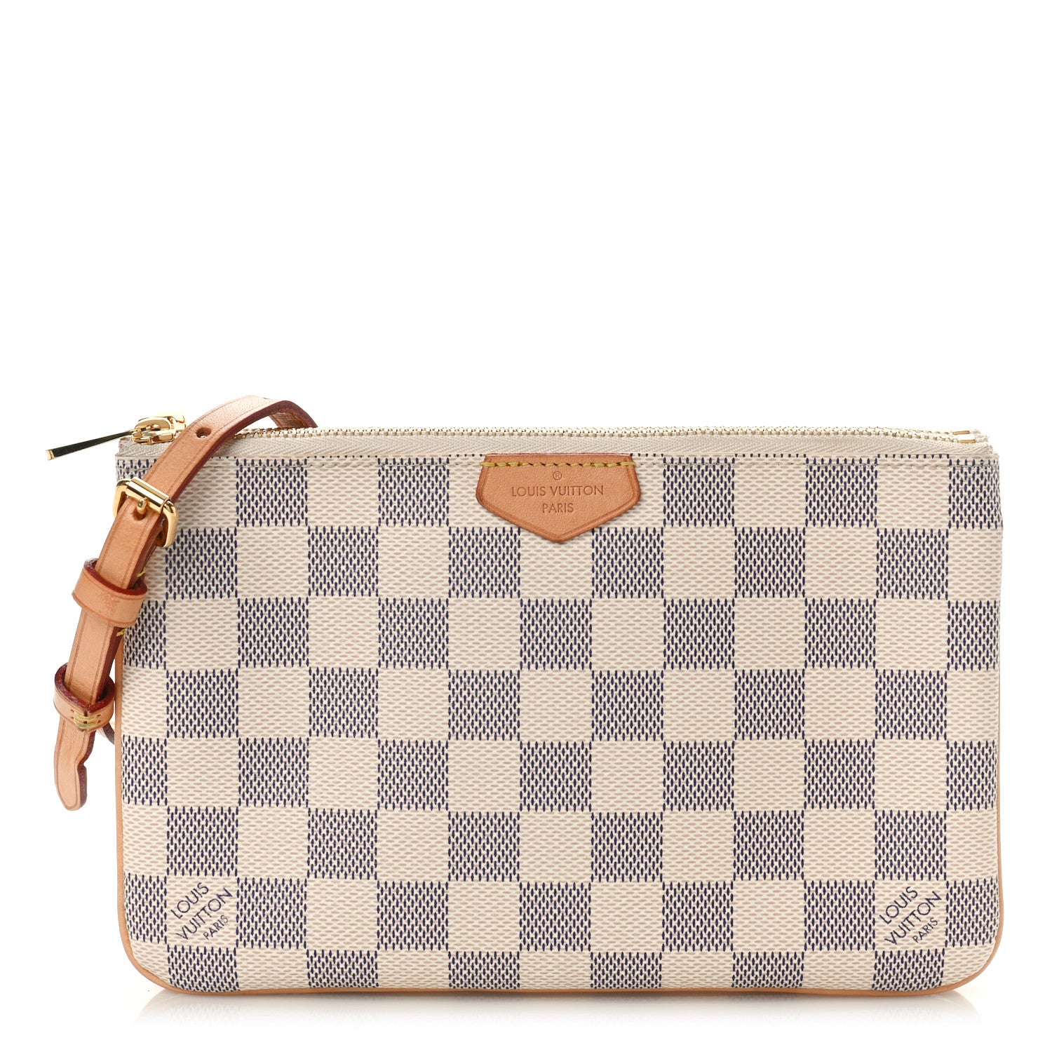 Louis Vuitton Damier Azur Double Zip Pochette 1 of 9