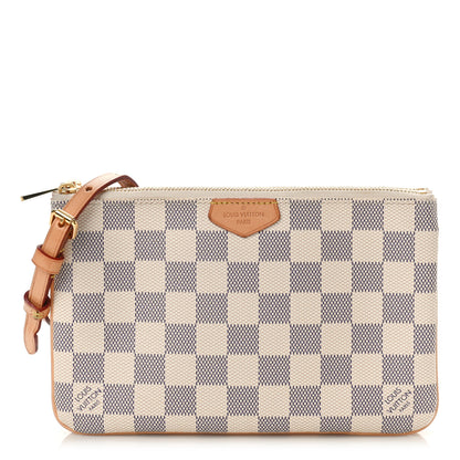 Louis Vuitton Damier Azur Double Zip Pochette 1 of 9
