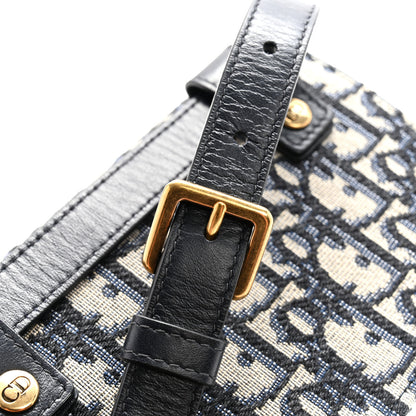 Christian Dior Oblique Saddle Belt Bag Blue 11 of 12