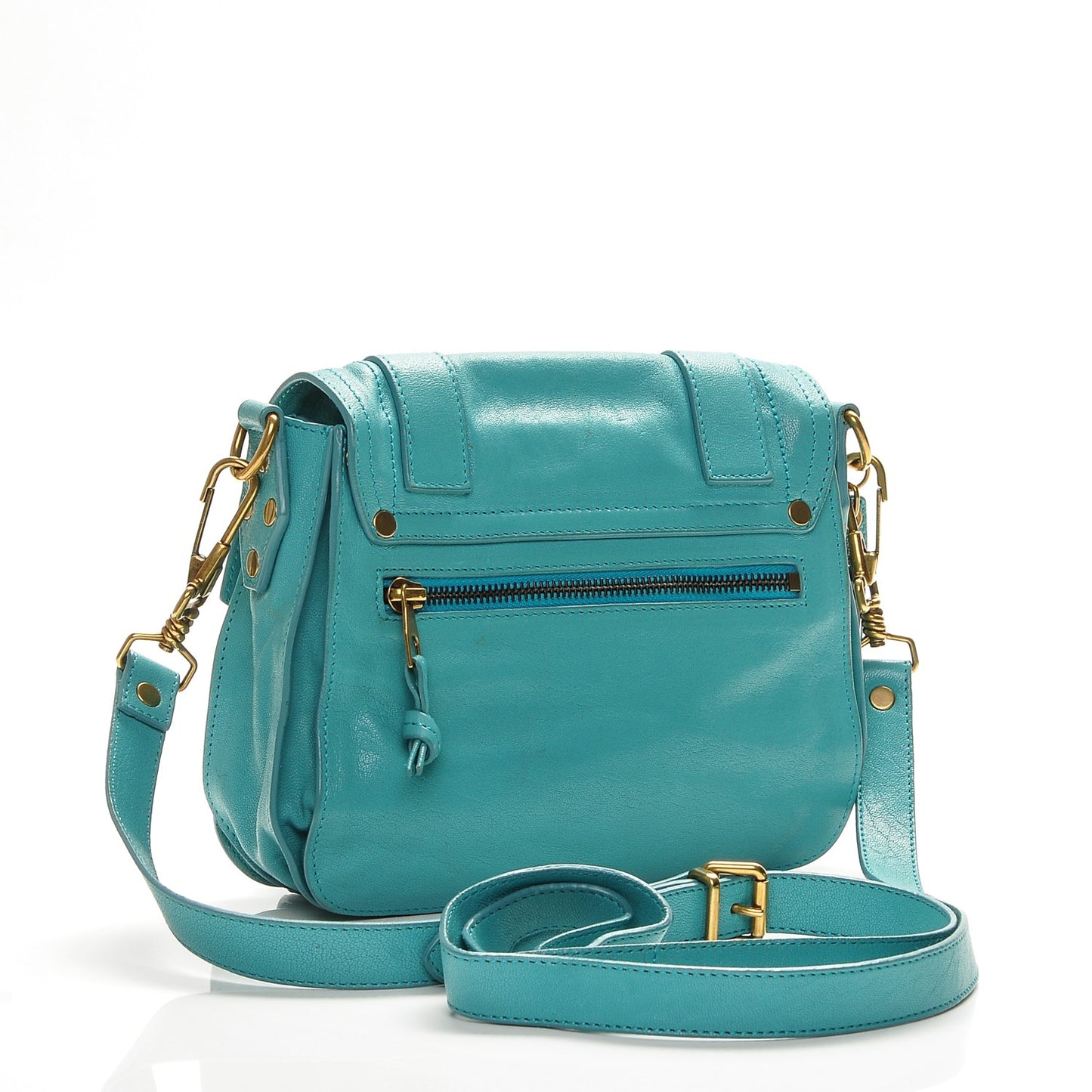 Lambskin PS1 Mini Pouch Messenger Bag Lagoon