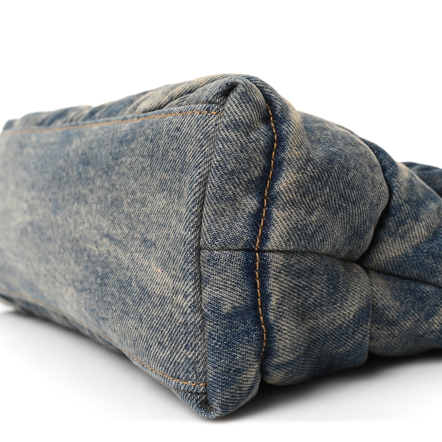 Saint Laurent Denim Quilted Small Loulou Puffer Monogram Chain Satchel Blue Cinnamon 10 of 10