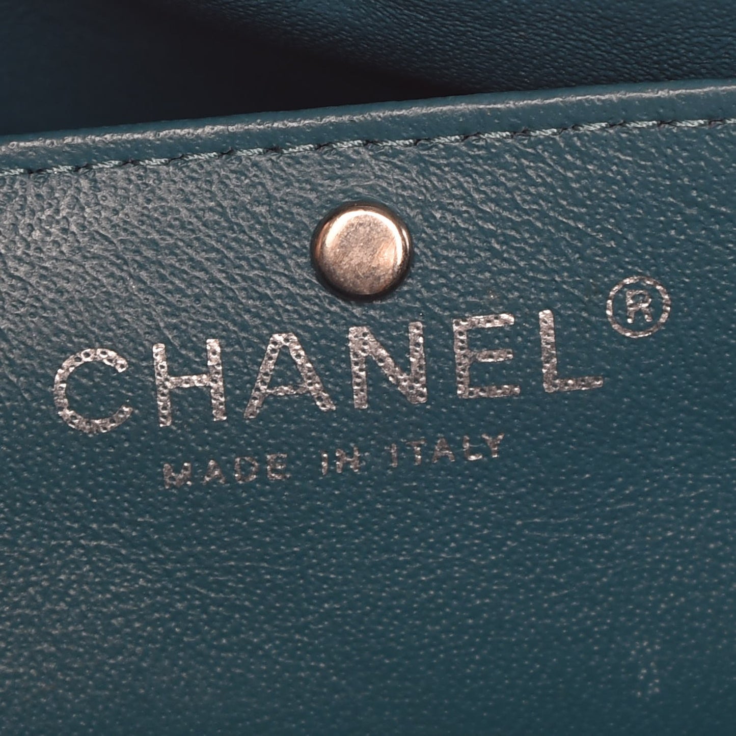 Lambskin Quilted Clutch With Chain Flap Turquoise