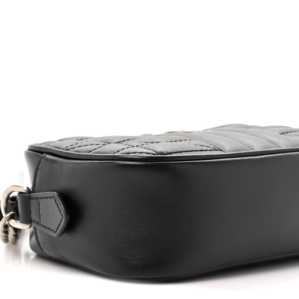 Calfskin Matelasse Aria Mini GG Marmont Chain Shoulder Bag Black