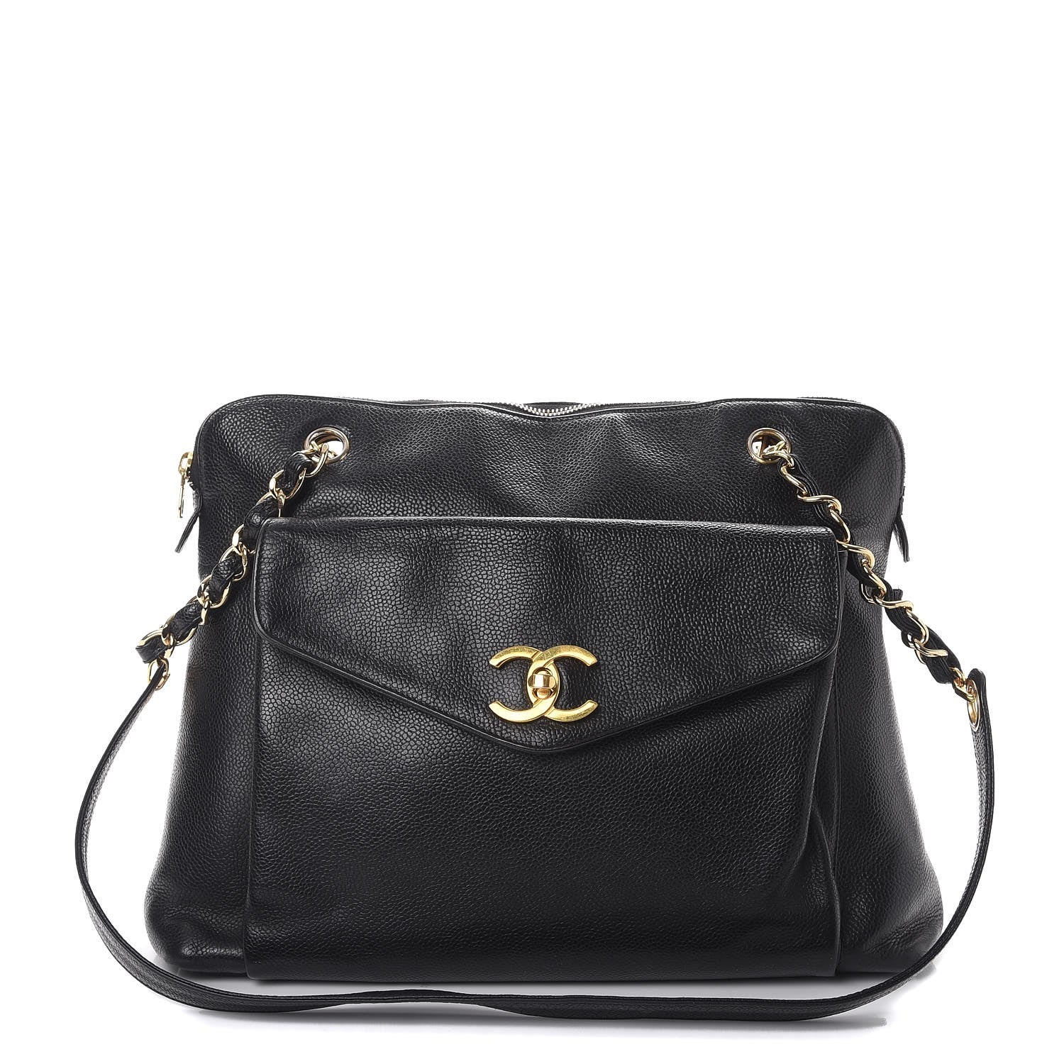 Chanel Caviar Flap Shoulder Bag Black 1 of 10