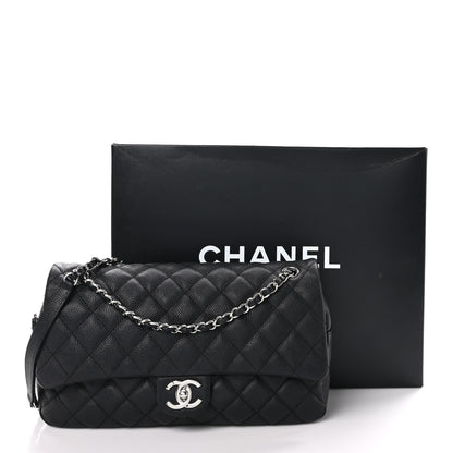 Chanel Caviar Quilted Jumbo Easy Flap Black 11 of 11