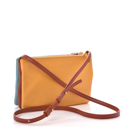 Celine Lambskin Small Multicolor Trio Crossbody Bag Antarctic 3 of 11