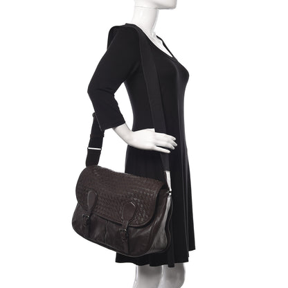 Bottega Veneta Nappa Intrecciato Gardena Messenger Bag Ebano 2 of 12