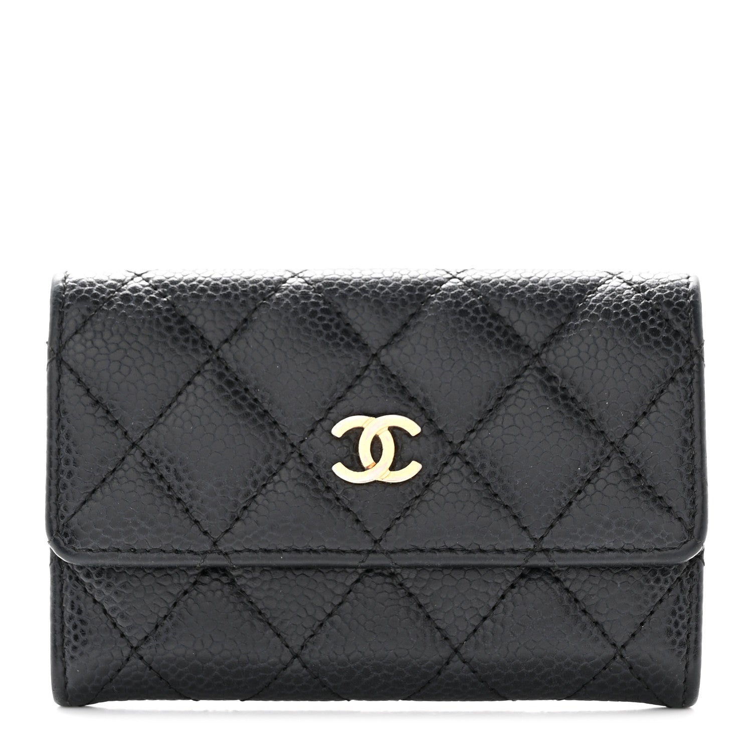 Chanel Caviar Quilted Flap Card Holder Black 1 of 11