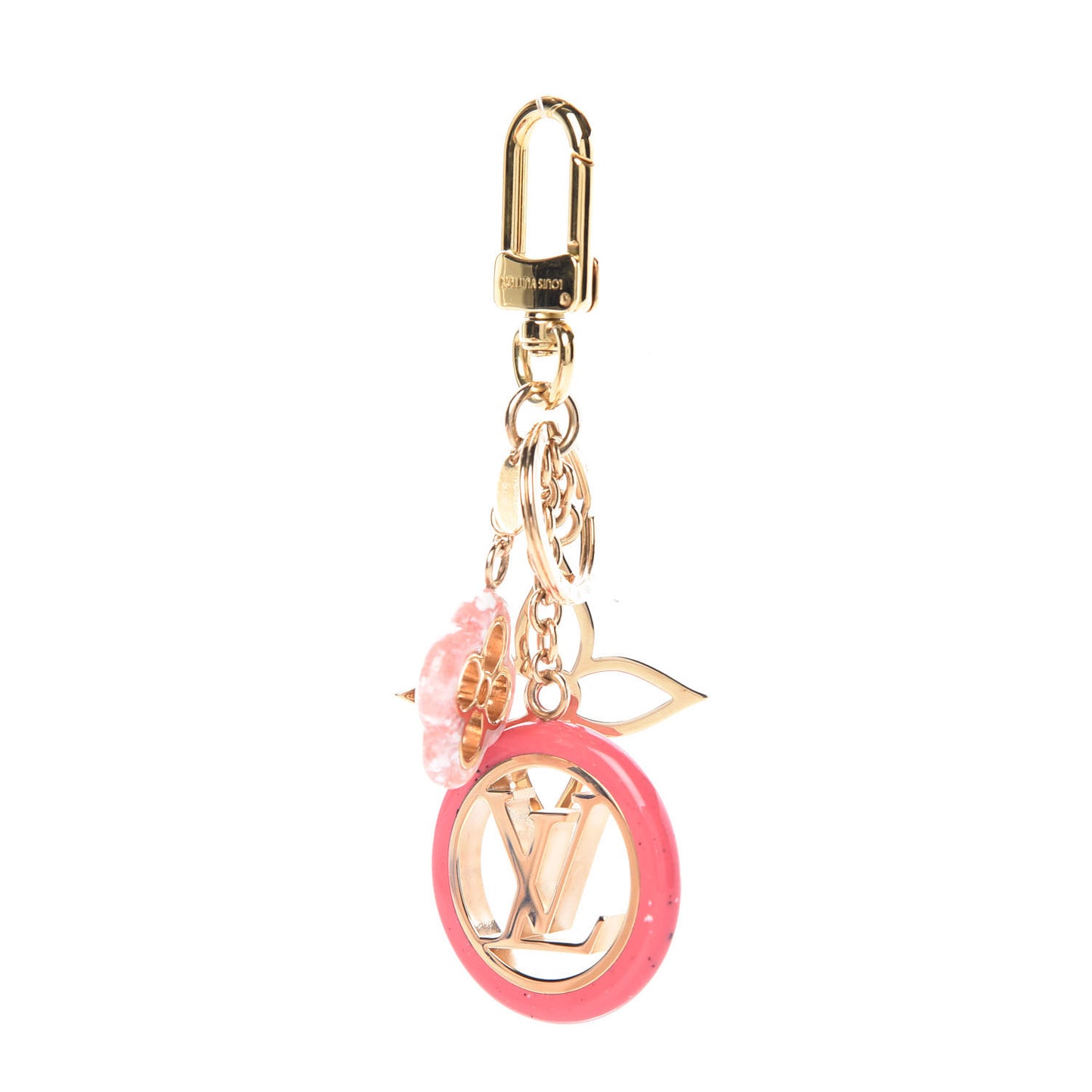 Colorline Bag Charm Key Holder Pink Glitter