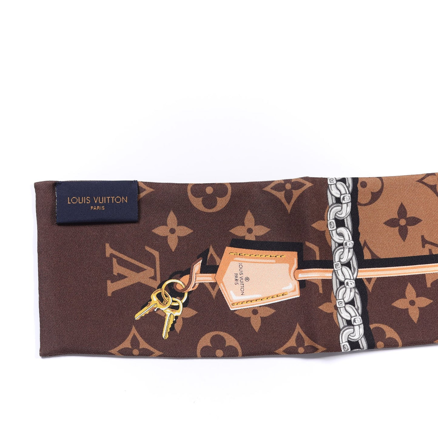 Silk Monogram Confidential Bandeau Brown