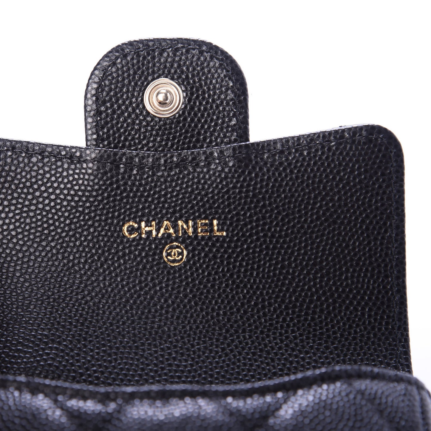 Caviar Quilted Mini Chain Belt Bag Black