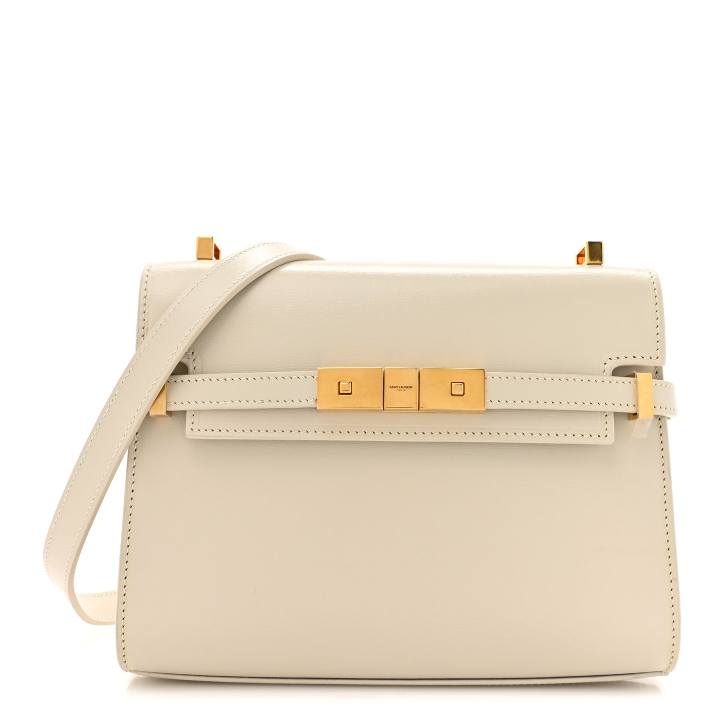 Smooth Calfskin Mini Manhattan Shoulder Bag Blanc Vintage