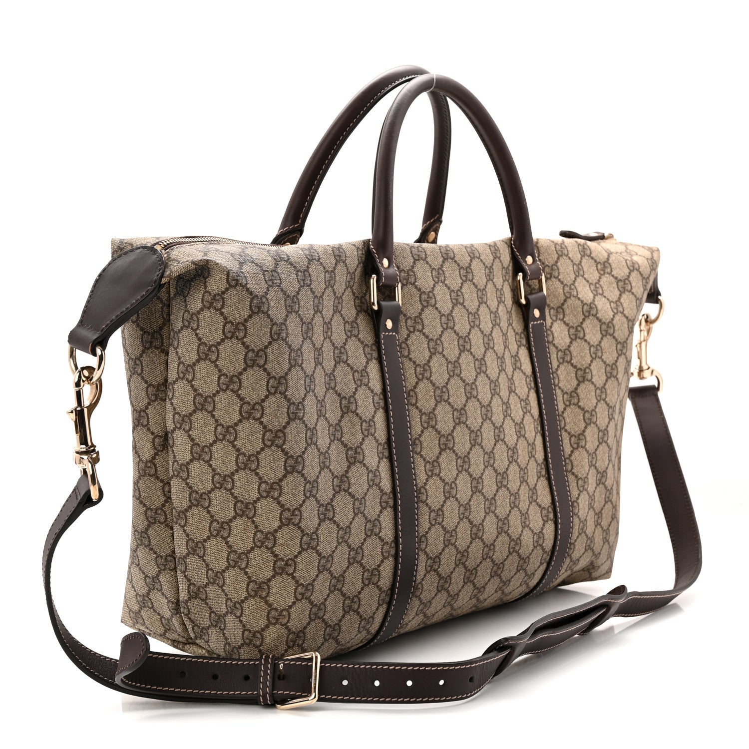 Gucci GG Plus Monogram Boston Carry On Duffle Bag Black 1866595