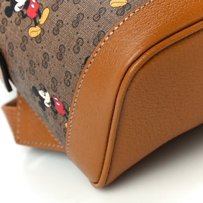 Gucci X DISNEY Mini Vintage GG Supreme Monogram Mickey Mouse Small Dome Backpack Beige Vintage Sun Oil 10 of 11