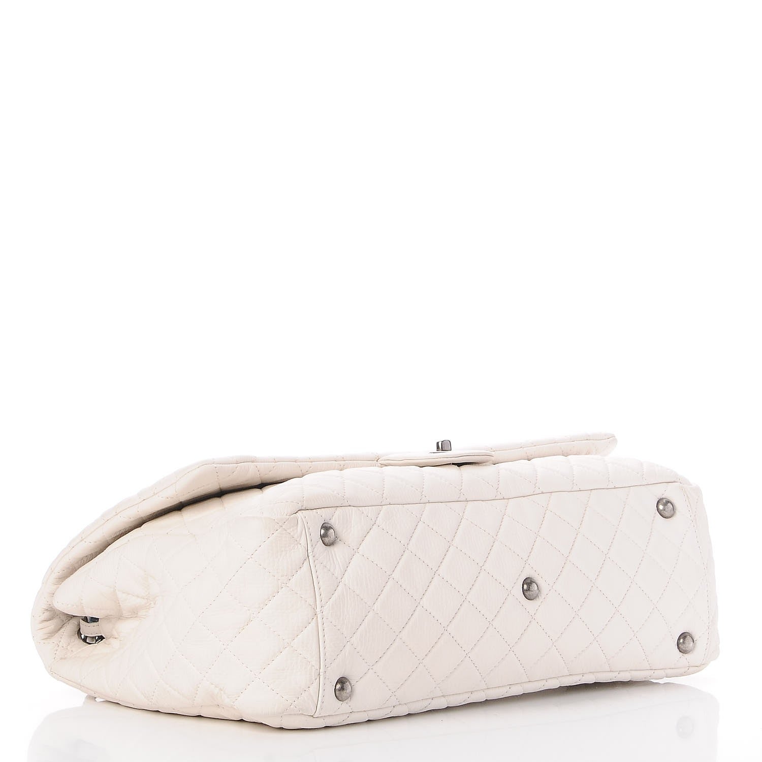 Chanel Calfskin Quilted XXL Travel Flap Bag White 4 of 12