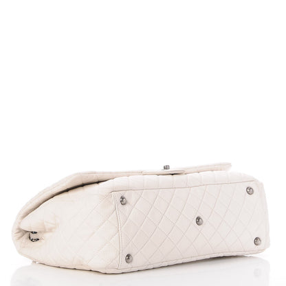 Chanel Calfskin Quilted XXL Travel Flap Bag White 4 of 12