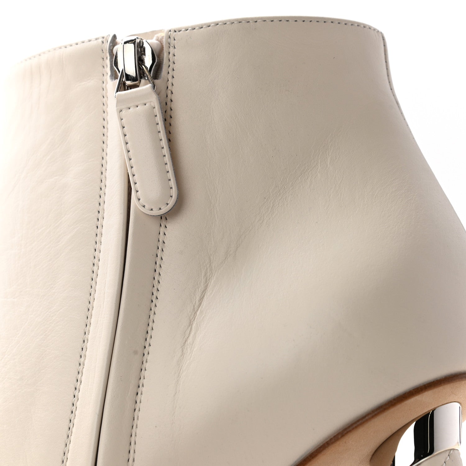 Chanel Calfskin Short Boots 40 White 9 of 12