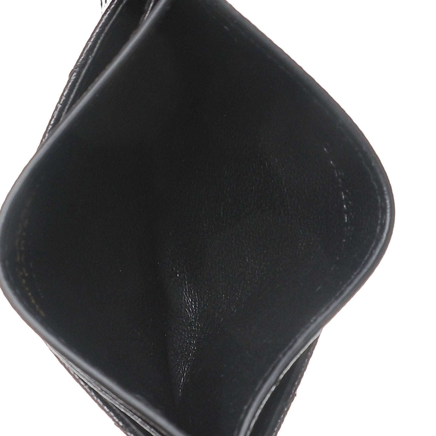 Grain De Poudre Matelasse Chevron Monogram Credit Card Case Black