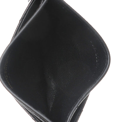 Saint Laurent Grain De Poudre Matelasse Chevron Monogram Credit Card Case Black 5 of 8