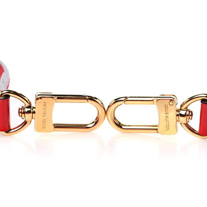 Louis Vuitton Calfskin 16mm Adjustable Shoulder Strap Coquelicot 3 of 3