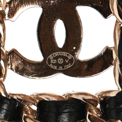 Chanel Lambskin Pearl Quilted Chain CC Perfume Bottle Brooch Gold 4 of 4