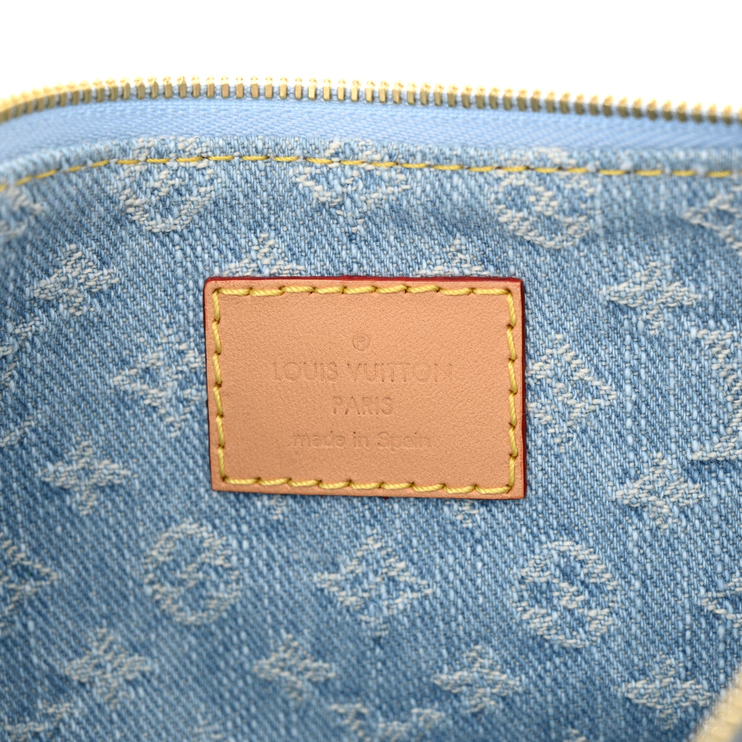Louis Vuitton Monogram Denim Liv Pochette Sky Blue 7 of 11