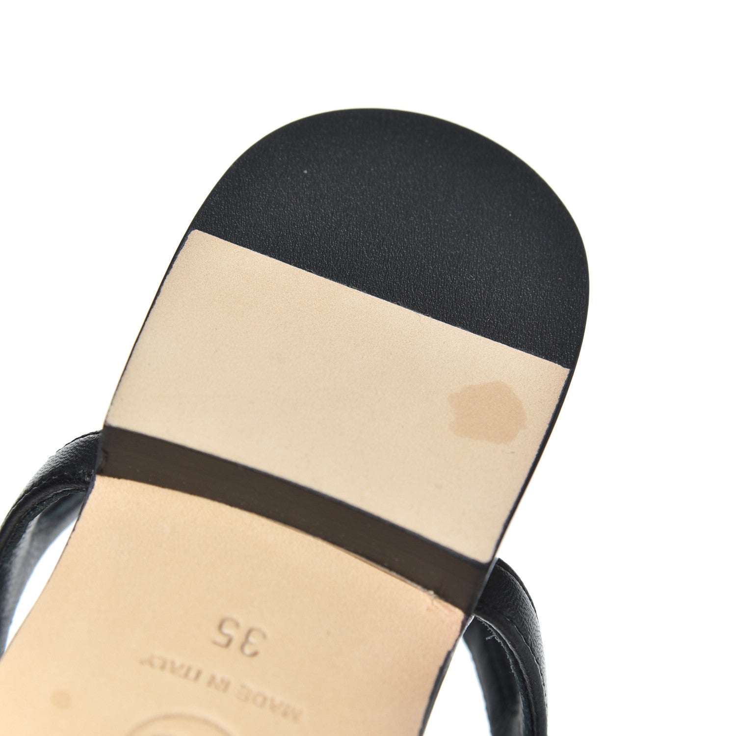 Chanel Lambskin Chain CC Logo Thong Sandals 35 Black 10 of 12