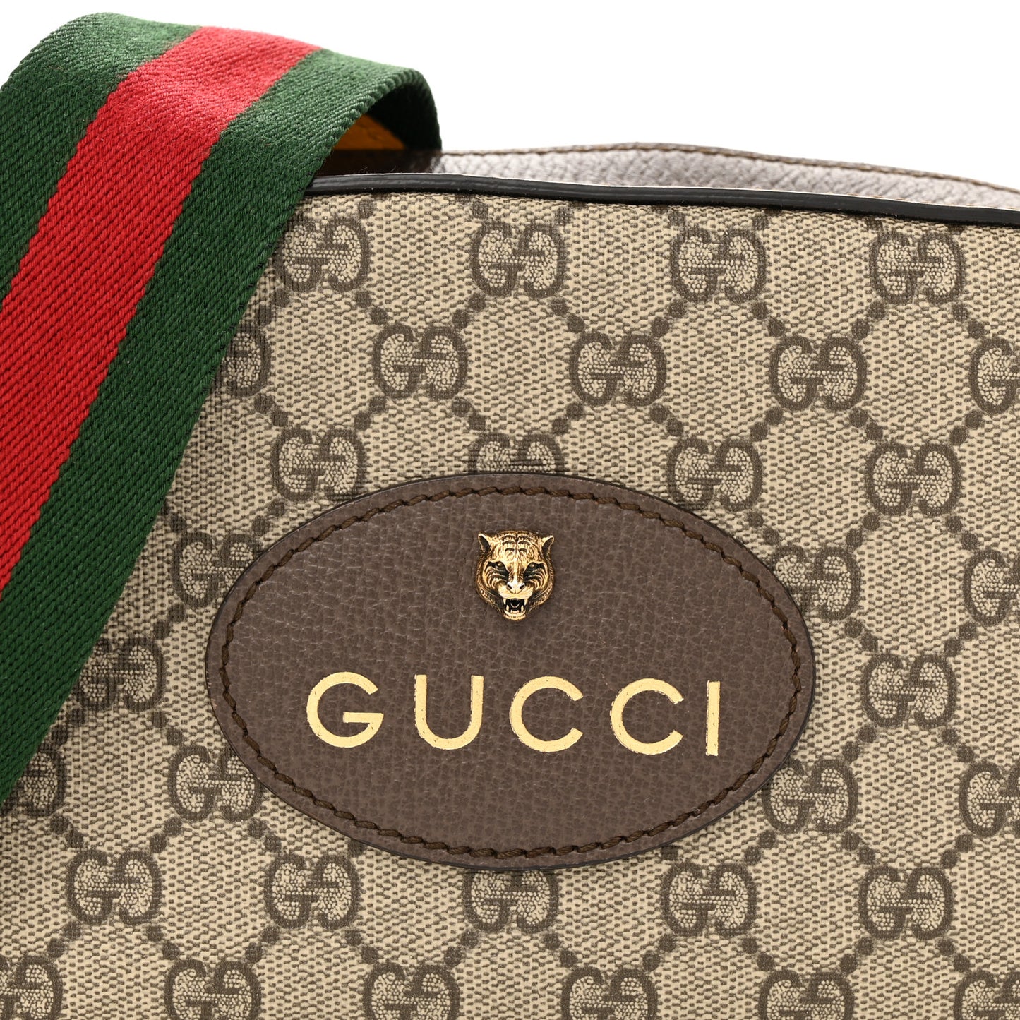 GG Supreme Monogram Web Neo Vintage Shoulder Bag Beige New Acero Crop