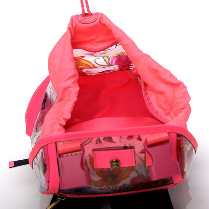 Gucci PVC Floral Double Buckle Backpack Fuchsia 4 of 9