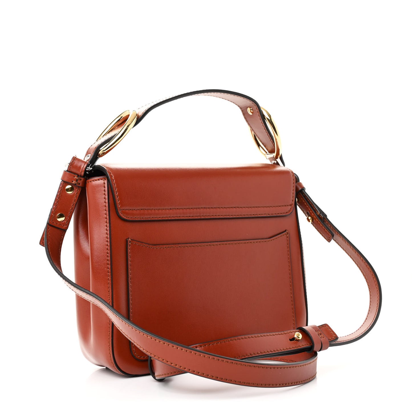 Calfskin Small Square C Double Carry Sepia Brown