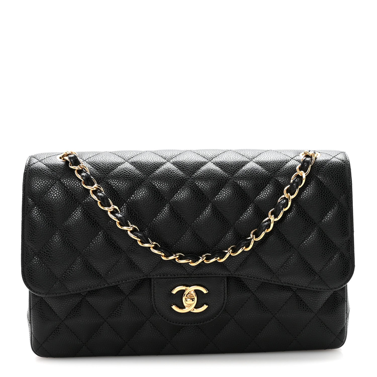 Chanel Caviar Quilted Jumbo Double Flap Black 1 of 11