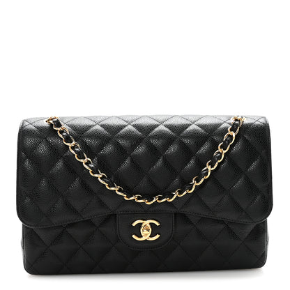Chanel Caviar Quilted Jumbo Double Flap Black 1 of 11
