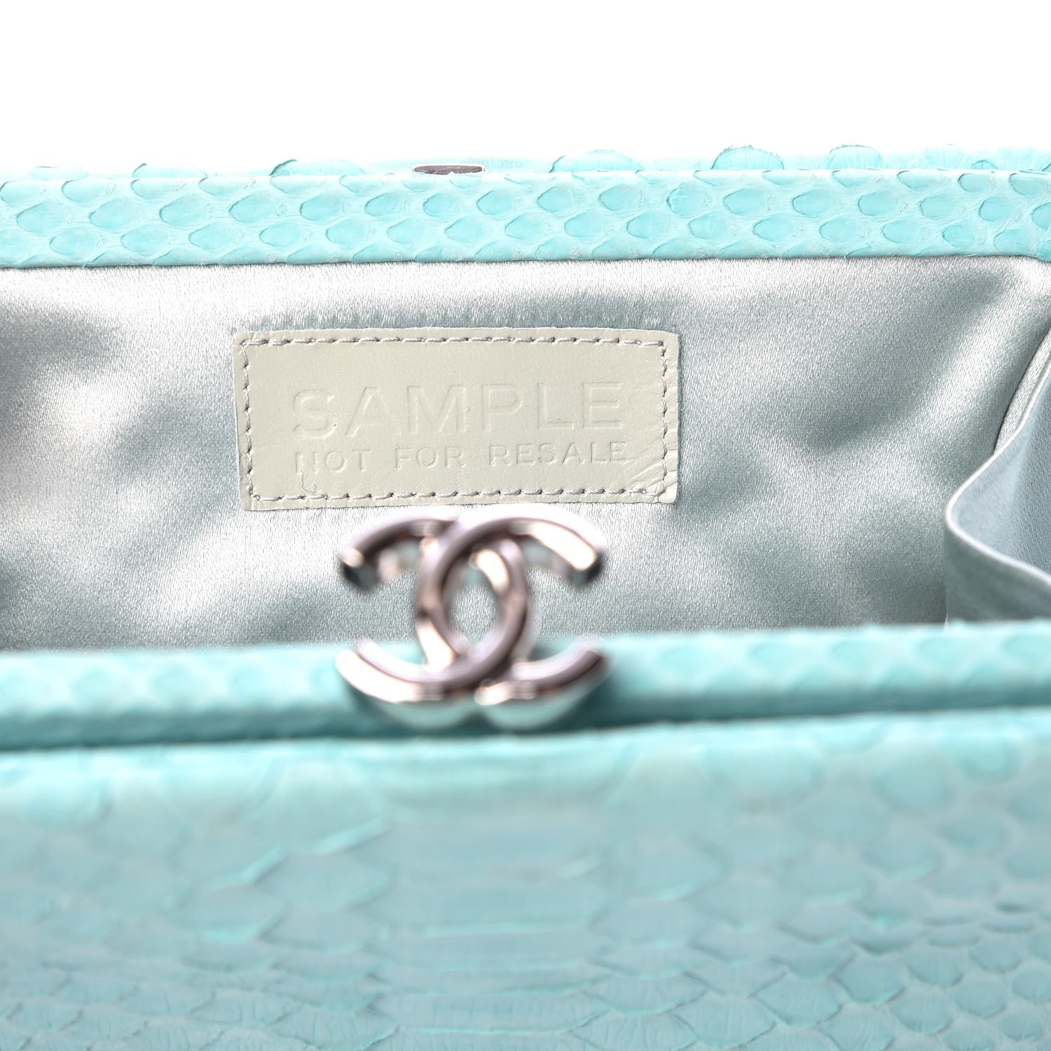 Chanel Python Timeless Clutch Blue 8 of 15