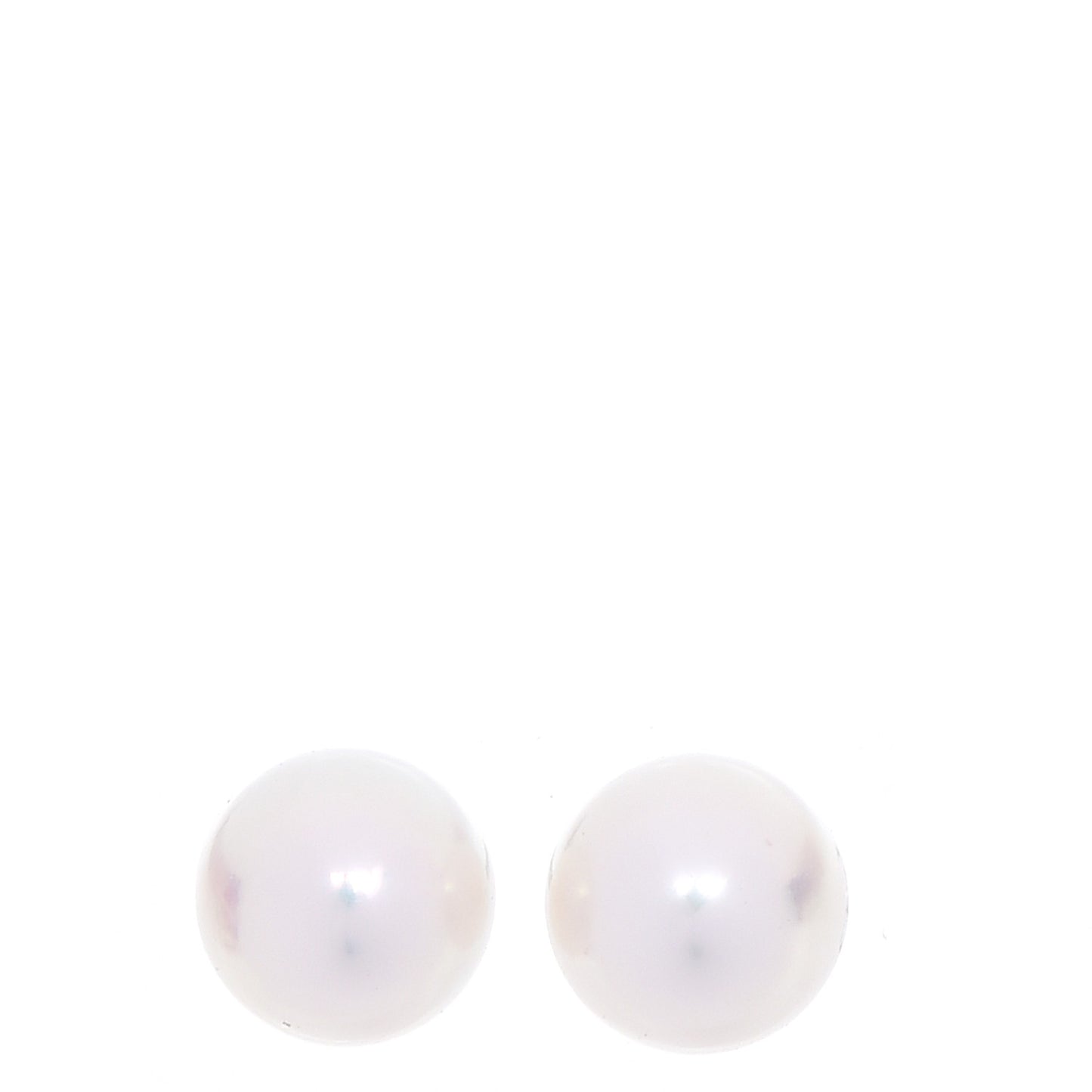 18K White Gold Pearl 6.5mm Stud Earrings