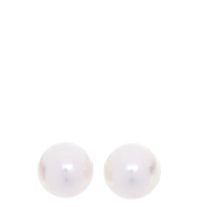 Mikimoto 18K White Gold Pearl 6.5mm Stud Earrings 1 of 5