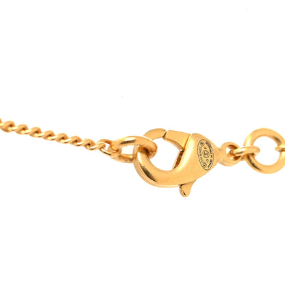 Chanel Metal CC Necklace Matte Gold 4 of 5