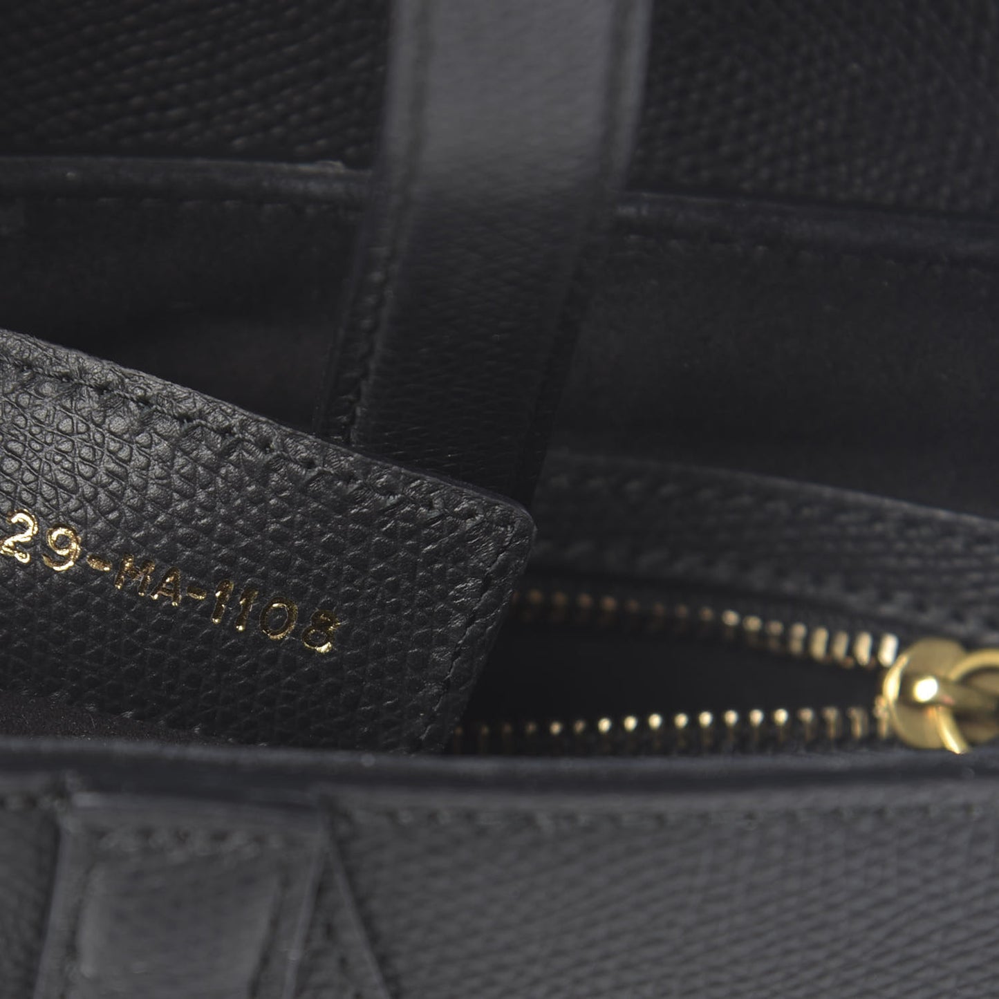 Grained Calfskin Saddle Bag Black